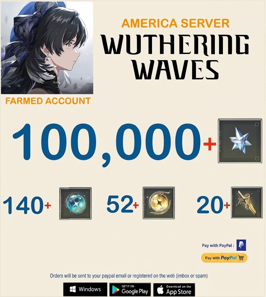 (America Server) Wuthering Waves Farmed Account