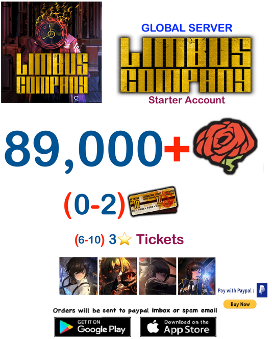 (Global Server)  89,000 + Limbus Company Starter Account