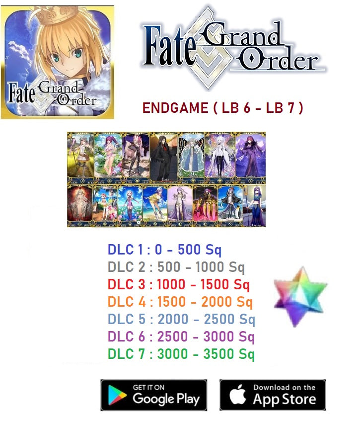 JP Fate Grand Order FGO Endgame Account LB7: Summer 7 NP5 + Oberon