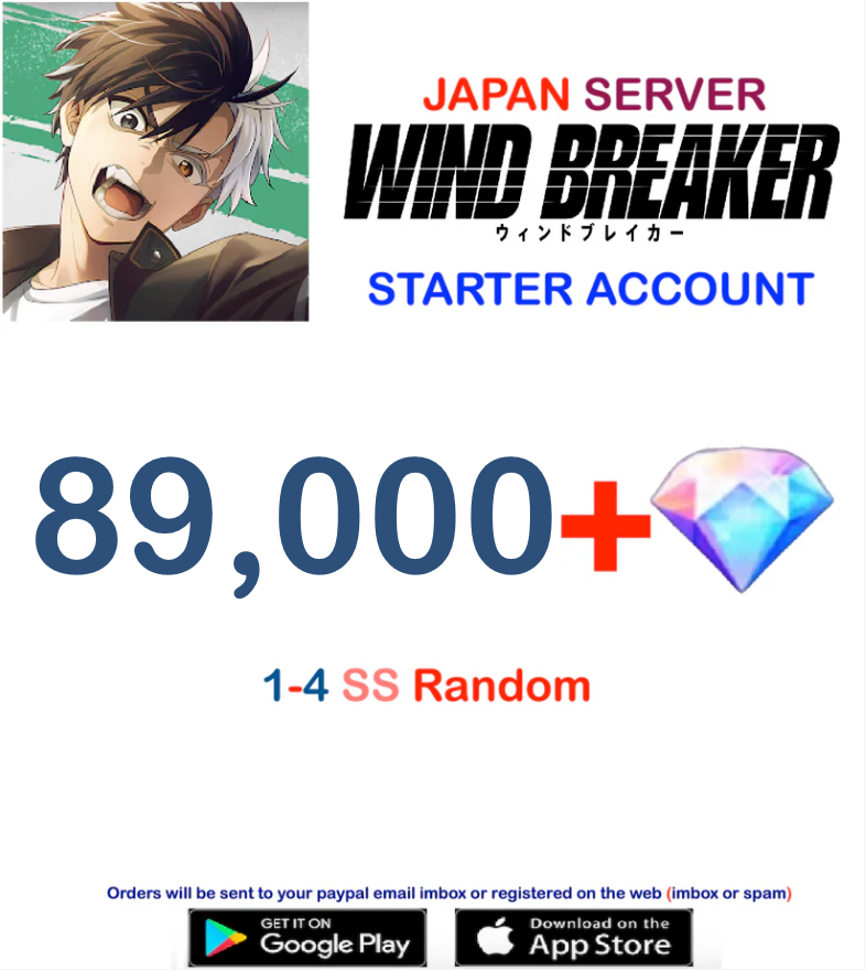 (Japan Server) ?? Gems Wind Breaker Rebel Heroes Starter Account