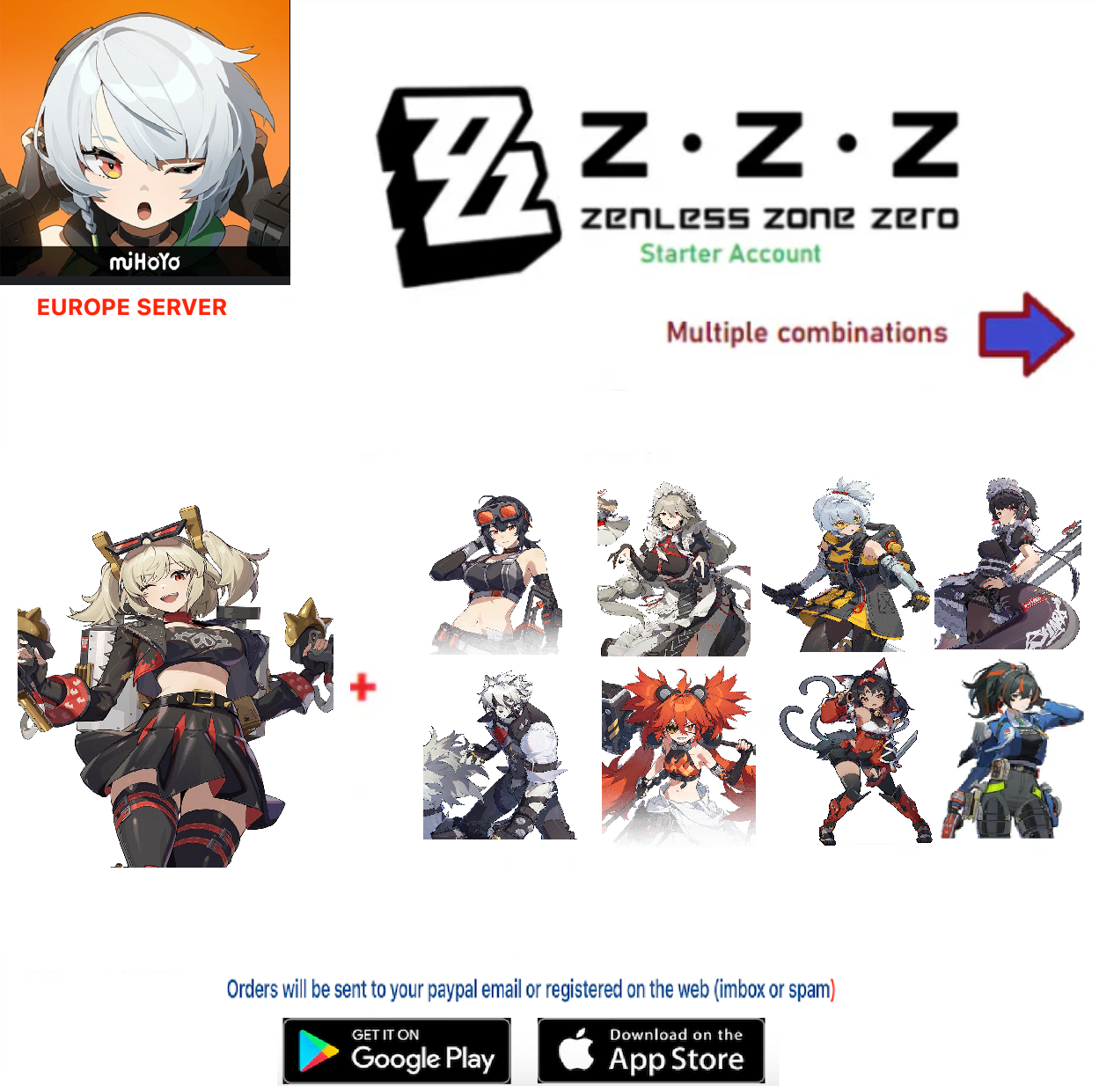 Europe Server) Burnice - Zenless Zone Zero Starter Account