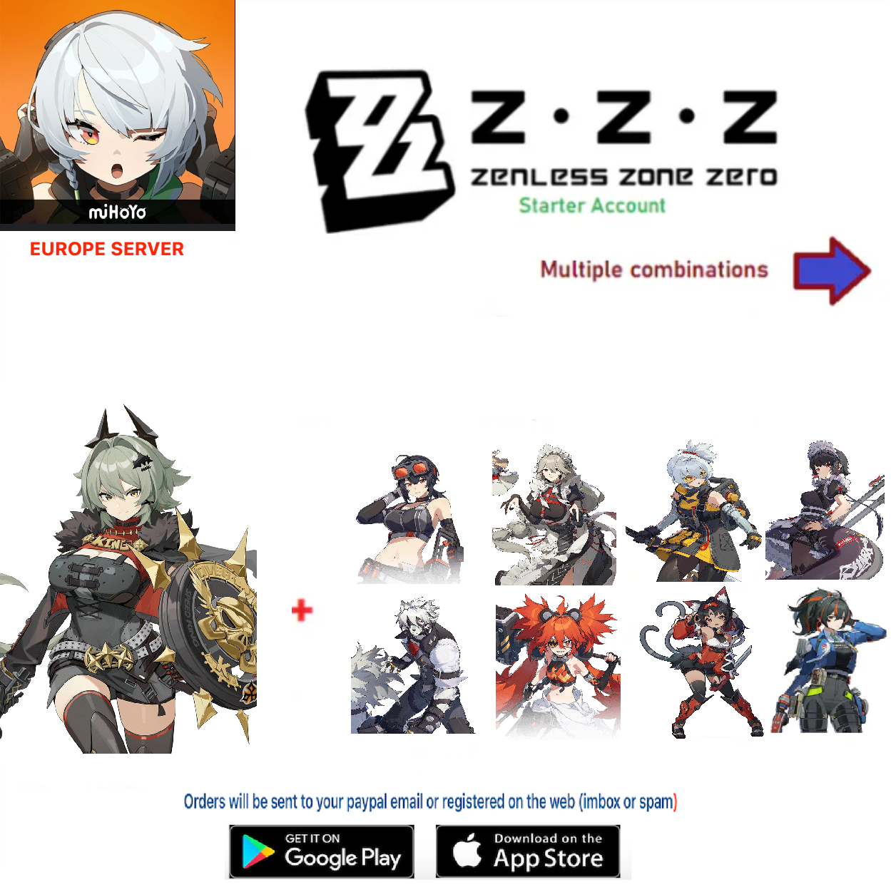 (Europe Server) Caesar King - Zenless Zone Zero Starter Account