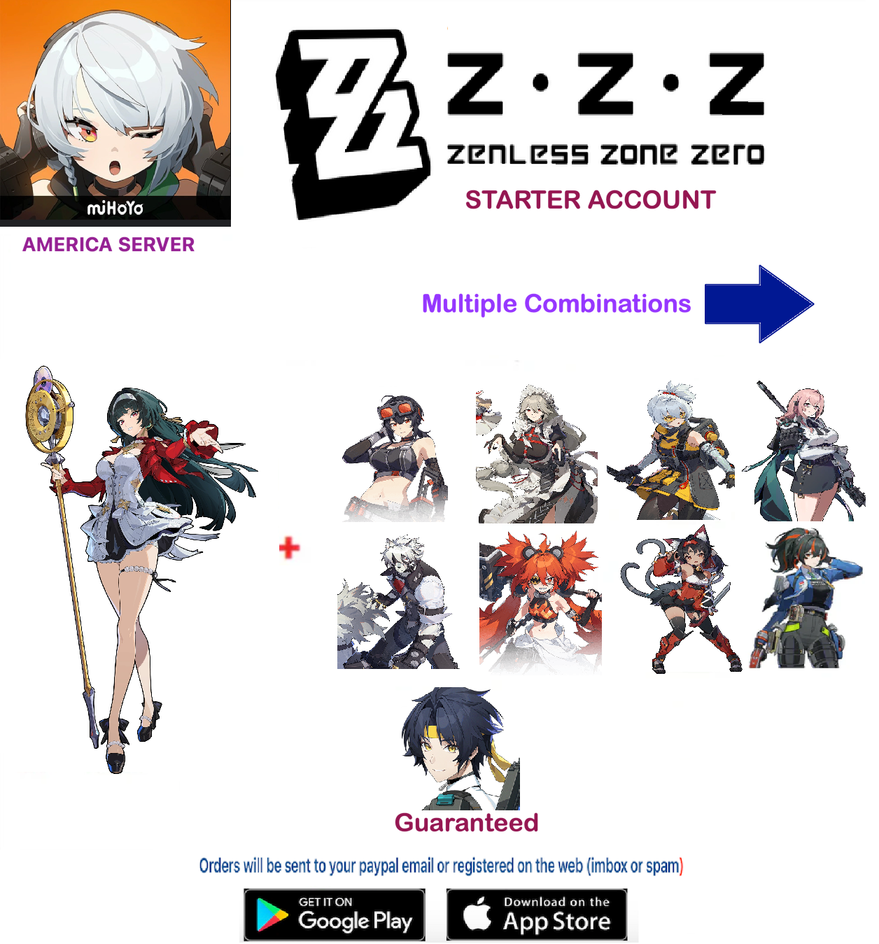 (America Server) Astra Yao - Zenless Zone Zero Starter Account (RANK 8)
