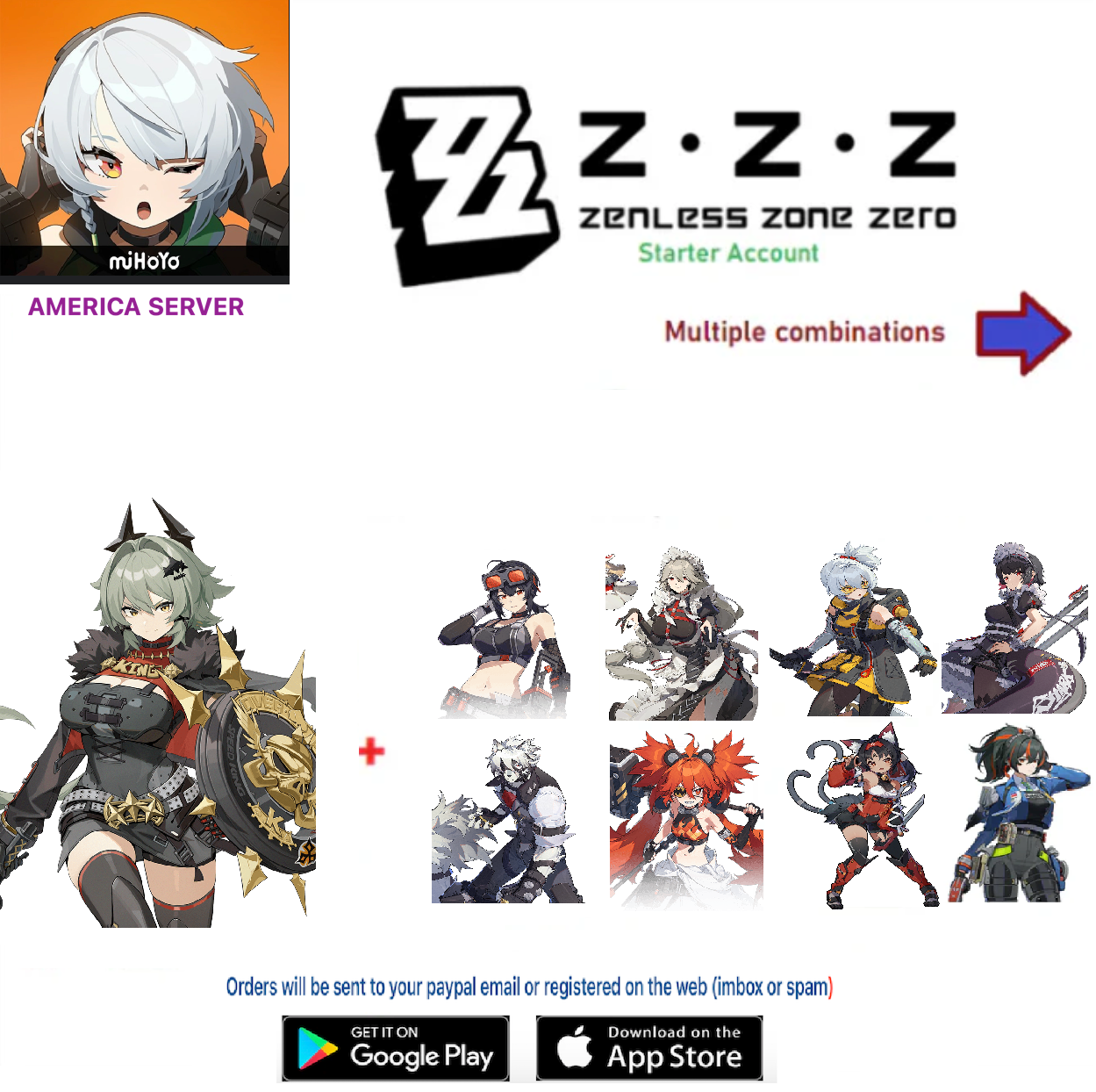 (America Server) Caesar King - Zenless Zone Zero Starter Account