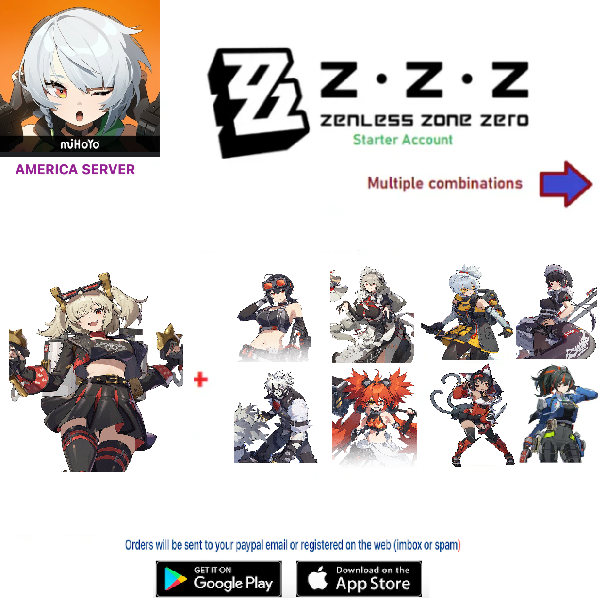 (America Server) Burnice - Zenless Zone Zero Starter Account