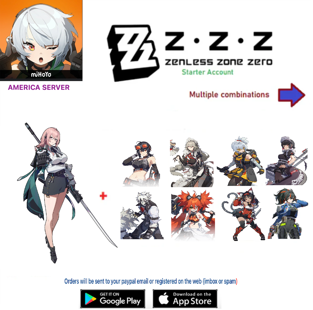 (America Server) Tsukishiro Yanagi - Zenless Zone Zero Starter Account