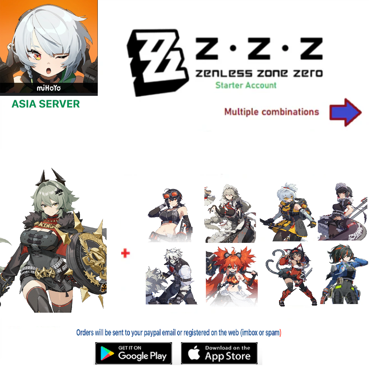 (Asia Server) Caesar King - Zenless Zone Zero Starter Account
