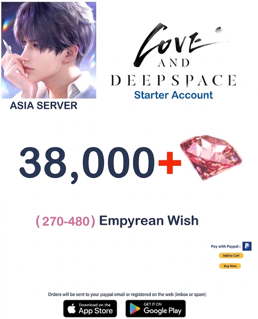 (Asia Server) 38.000 + Diamonds Love and Deepspace Account