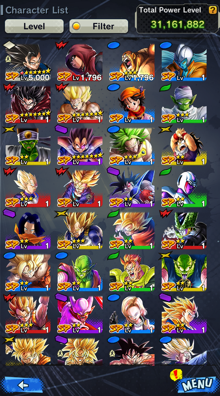(Global Server)(ANDROID VERSION) 80.000 + Crystal Dragon Ball Legends Farmed Account