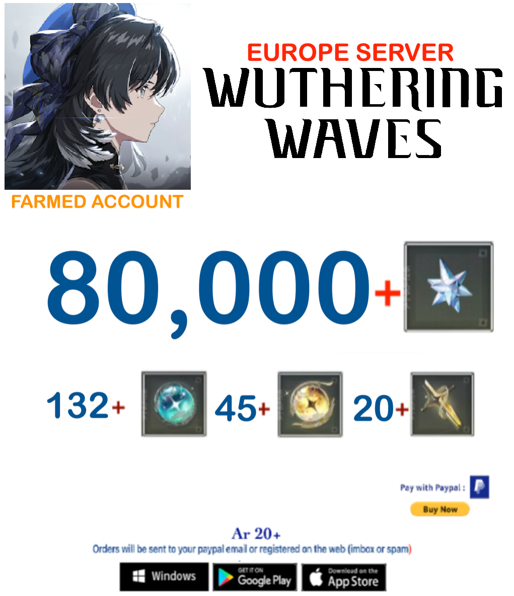 (Europe Server) Wuthering Waves Farmed Account