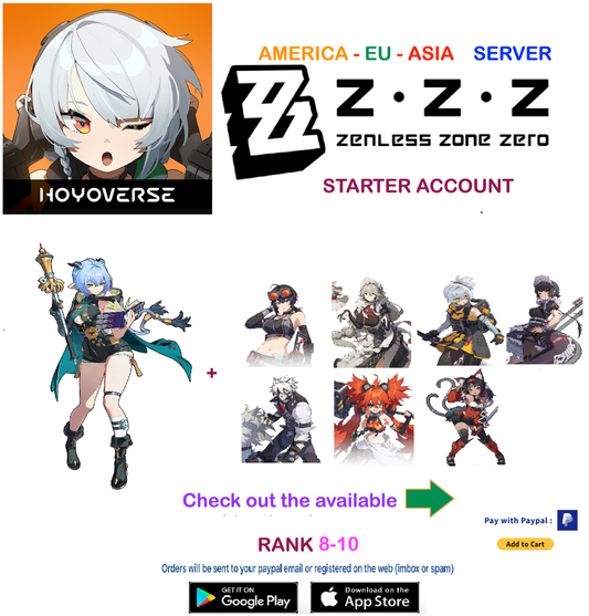 (All Server)  Lucia  - Zenless Zone Zero Starter Account (RANK 8)