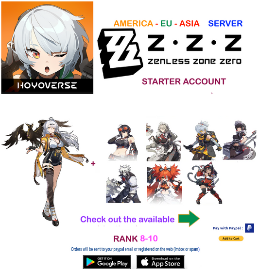 (All Server)  Yixuan  - Zenless Zone Zero Starter Account (RANK 8)
