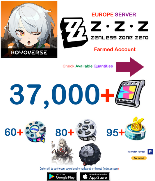 (Europe Server)  Encrypted Master Tape + Exchange Polychrome + Master Tape  - Zenless Zone Zero Starter Account