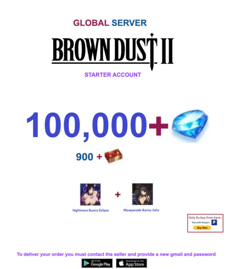 [Global Server/Unlinked] 100,000 Gems  BDust 2 Starter Reroll Account