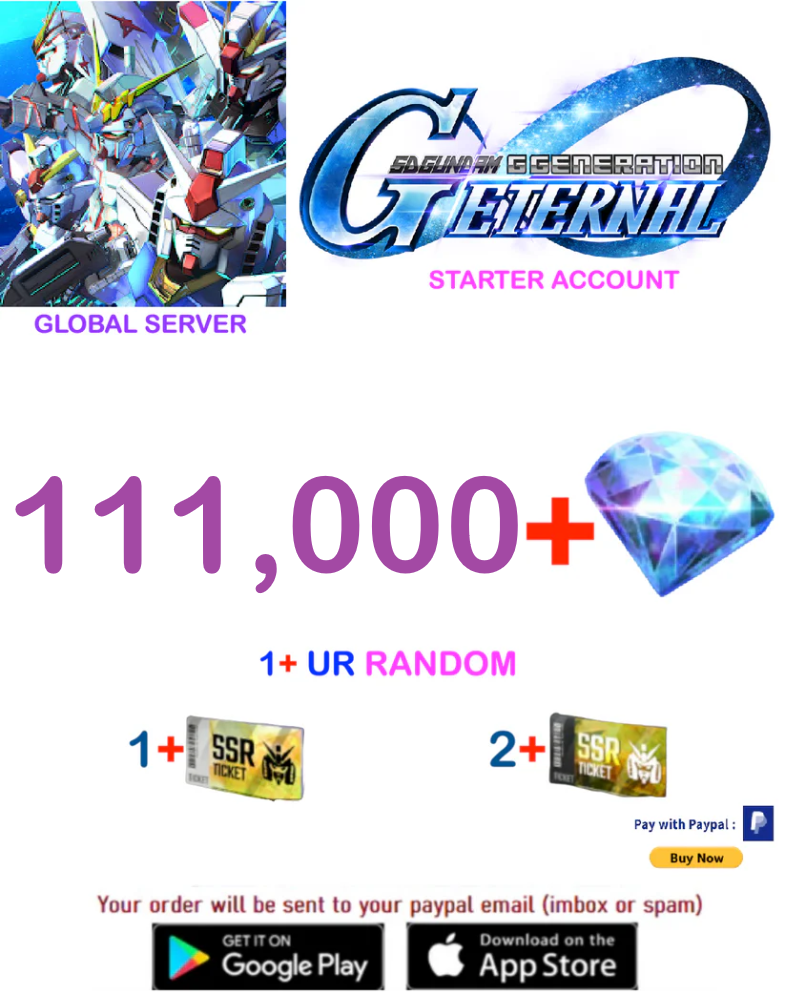 [Global Server/INSTANT DELIVERY]  Gundam G Generation ETERNAL Fresh Starter Account