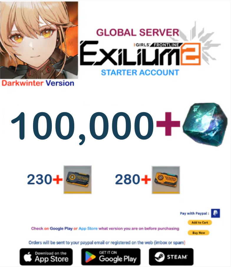 (Global Server-America- DarkWinter)  97.000 + Collapse Piece GIRLS' FRONTLINE 2: EXILIUM Starter account