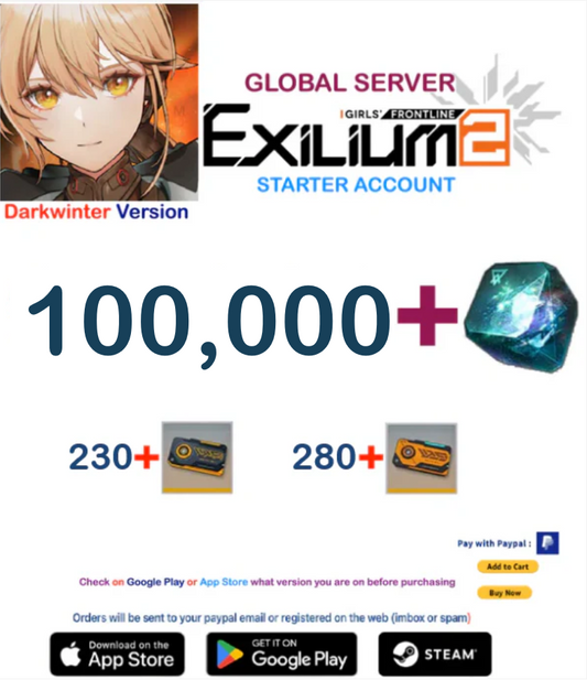 (Global Server-America- DarkWinter)  97.000 + Collapse Piece GIRLS' FRONTLINE 2: EXILIUM Starter account