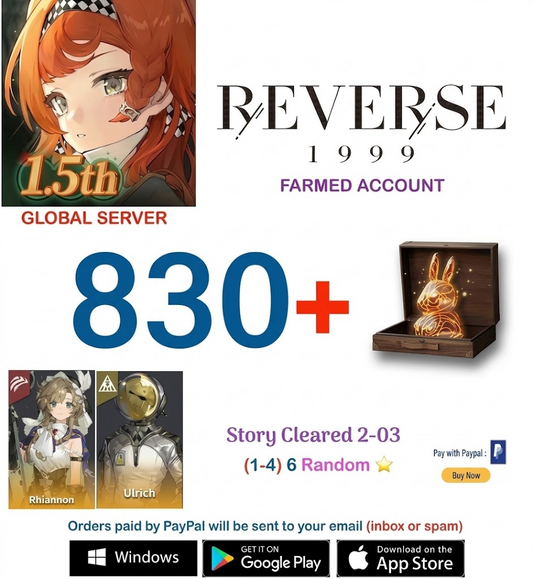 [GLOBAL SERVER][INSTANT DELIVERY] ?? Unilog + Rhiannon + (1-6)-6* Reverse: 1999  Farmed Account v1