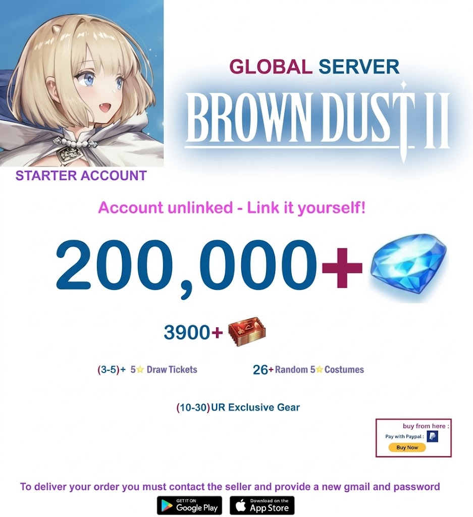 [Global Server/Unlinked] 200,000 Gems  BDust 2 Starter Reroll Account