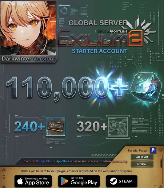 (Global Server-America- DarkWinter)  110.000 + Collapse Piece GIRLS' FRONTLINE 2: EXILIUM Starter account