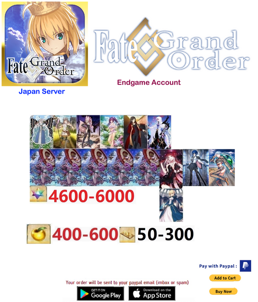 [JAPAN SERVER]  Ibuki Summer NP5 Ciel 4000-5000 SQ Fate Grand Order FGO Endgame  Account