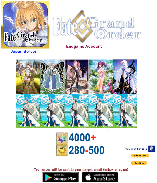 [JAPAN SERVER] Olga NP5 Fate Grand Order FGO Endgame Account