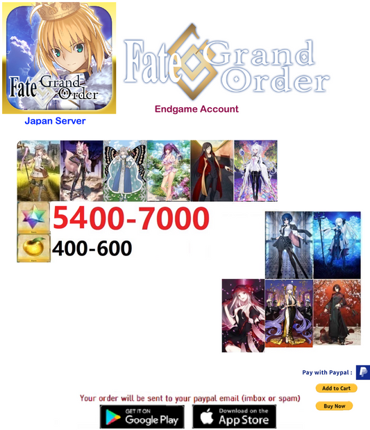 [JAPAN SERVER]Custom V7  Fate Grand Order FGO Endgame Endgame Account
