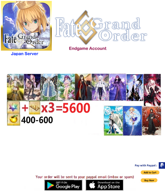 [JAPAN SERVER]Custom V7  Fate Grand Order FGO Endgame Endgame Account