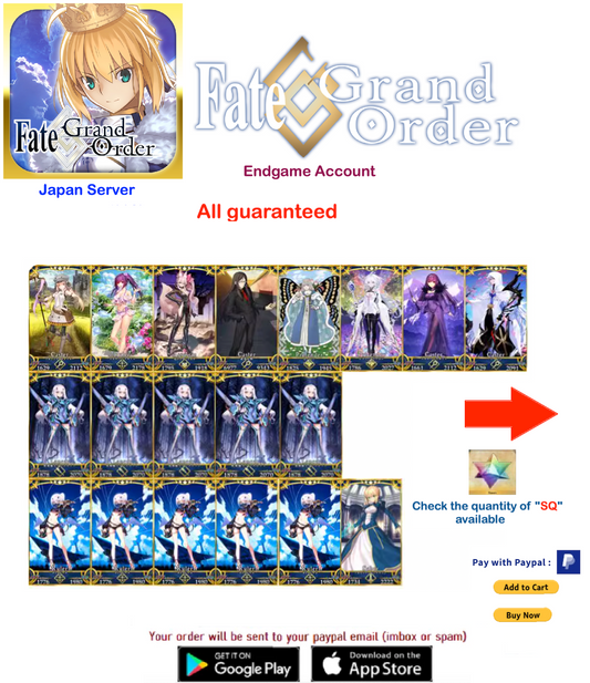 ⭐[JP Server] Melusine NP5 2000-5000 + SQ Fate Grand Order FGO Quartz Endgame Reroll Starter