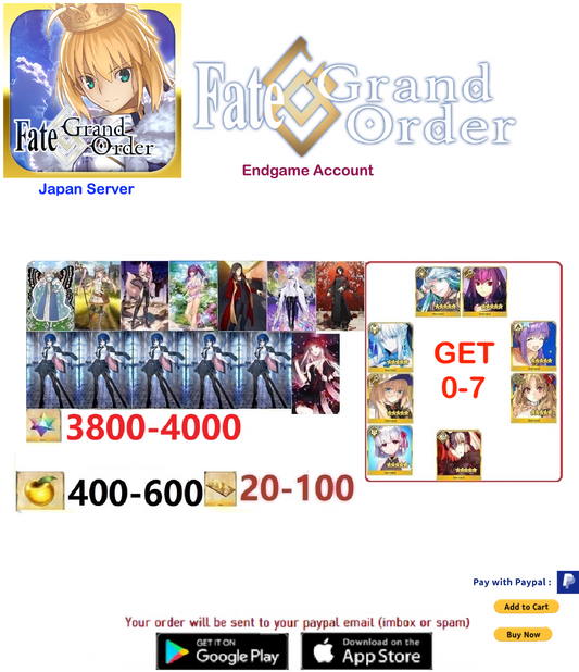 [JAPAN SERVER]  ?? SQ Fate Grand Order FGO Endgame Reroll  Account