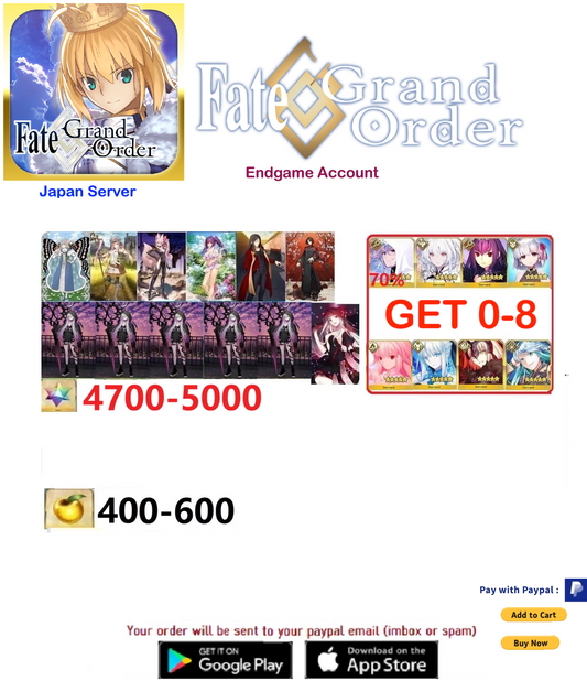 [JAPAN SERVER] Lilith NP5 Fate Grand Order FGO Endgame Account