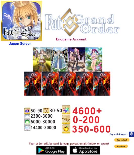 ⭐[JAPAN SERVER]⭐ ?? + SQ  Kondou Isami   Fate Grand Order Endgame Reroll Account np5v4