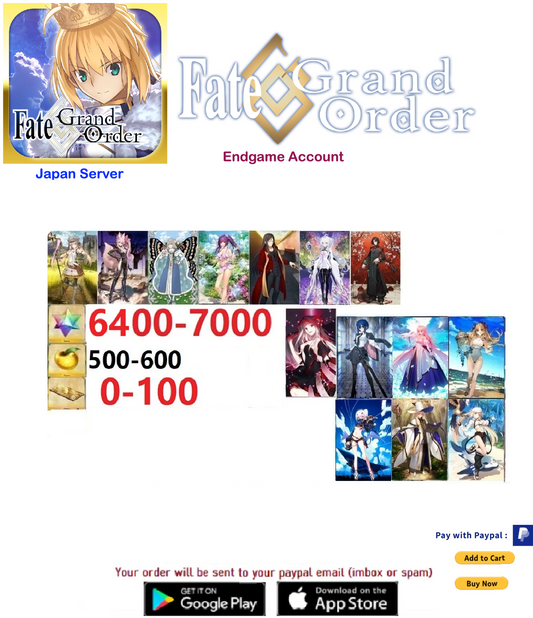 [JAPAN SERVER]  Custom Fgo  Fate Grand Order FGO Endgame Reroll  Account v3