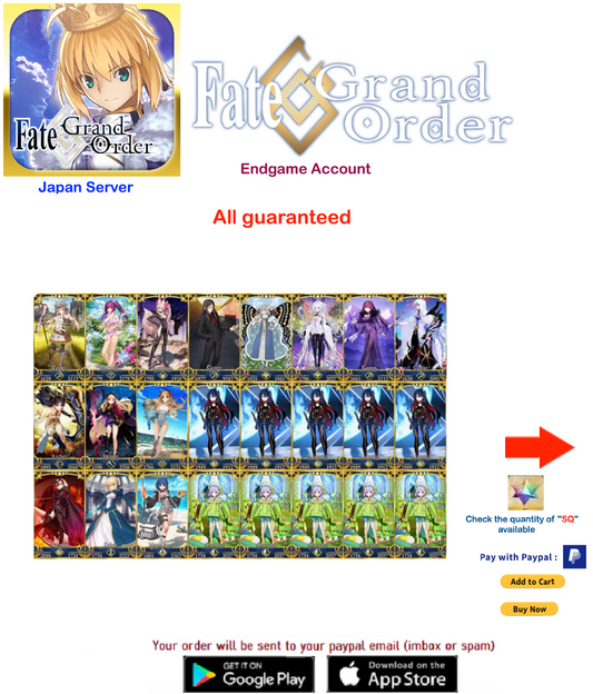 ⭐[JP Server] 2 x NP5 + SQ Fate Grand Order FGO  Endgame  v16
