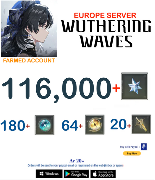 (Europe Server) Wuthering Waves Farmed Account