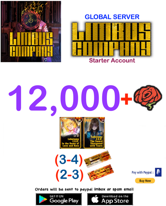 (Global Server)  12,000 + Limbus Company Starter Account v1