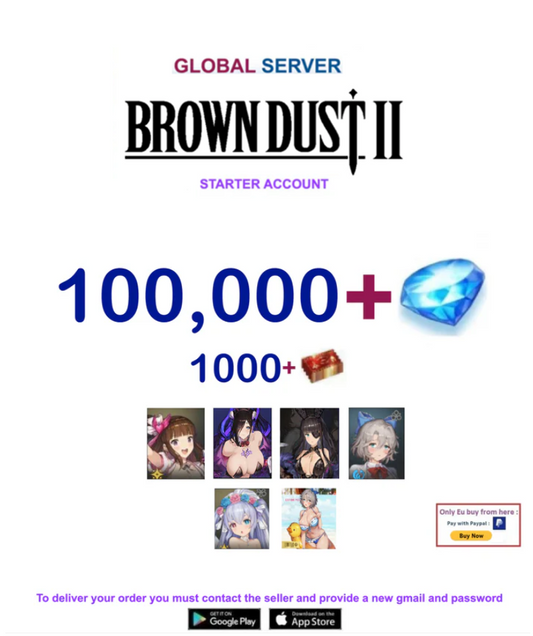 [Global Server/Unlinked] 100,000 Gems  BDust 2  Reroll Account