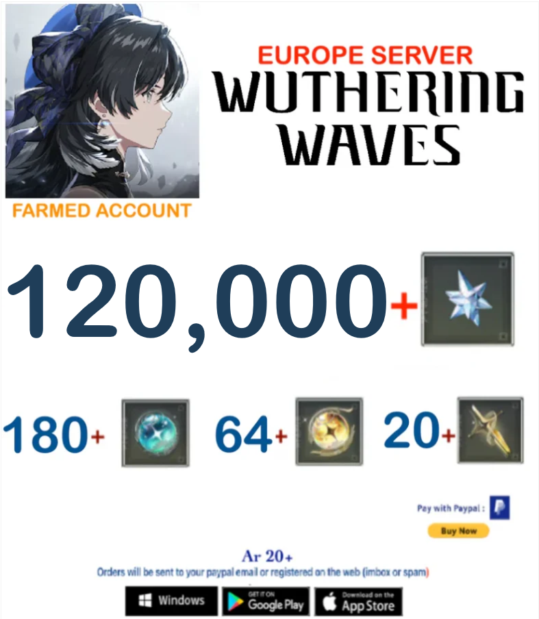 (Europe Server) Wuthering Waves Farmed Account