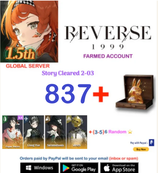 [GLOBAL SERVER][INSTANT DELIVERY] ?? Unilog + ⭐  Reverse 1999 Farmed Account