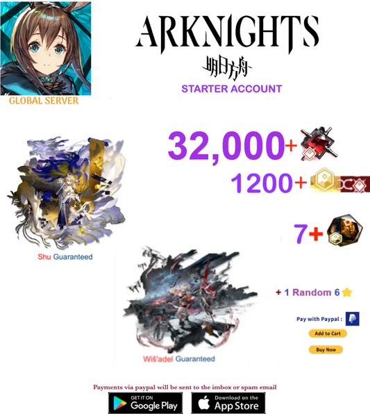 [Global Server] 32,000 +Originite + shu Arknights Starter Account
