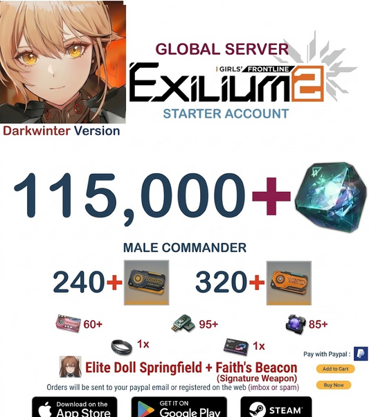 (Global Server-America- DarkWinter)  115.000 + Collapse Piece GIRLS' FRONTLINE 2: EXILIUM Starter account