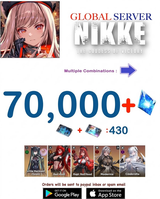 [GLOBAL SERVER ] 70000  + Gems GODDESS OF VICTORY: NIKKE Semi - Starter Reroll Account