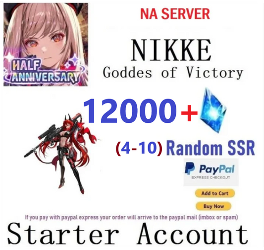 [NA Server] Fresh Starter Account Red Hood 12000+ Gems GODDESS OF VICTORY: NIKKE Starter Reroll Account