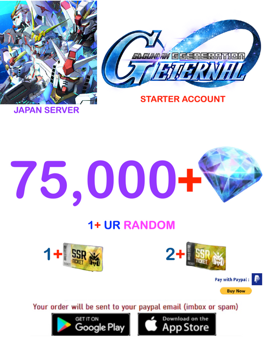 [Japan Server/INSTANT DELIVERY]  Gundam G Generation ETERNAL Fresh Starter Account with Extra Resources BUY 2 - GET 3