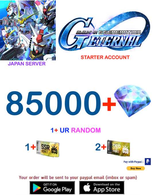[Global Server/INSTANT DELIVERY]  Gundam G Generation ETERNAL Fresh Starter Account