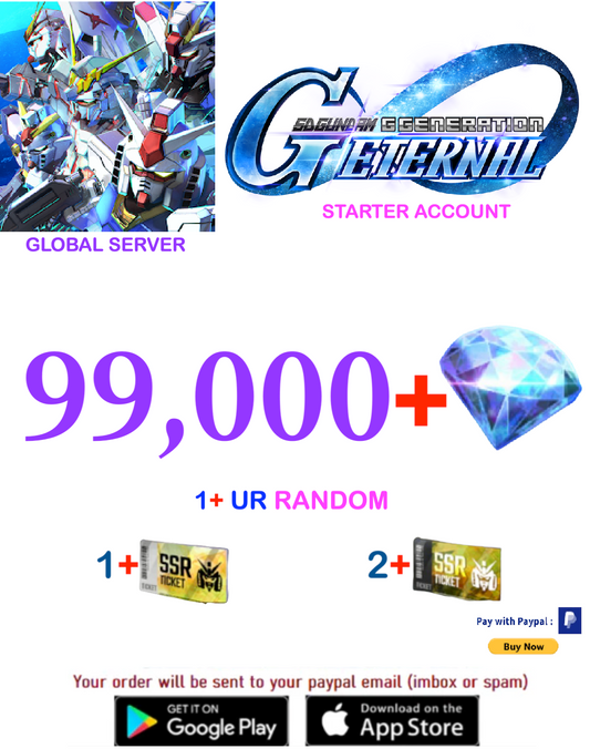 [Global Server/INSTANT DELIVERY]  Gundam G Generation ETERNAL Fresh Starter Account