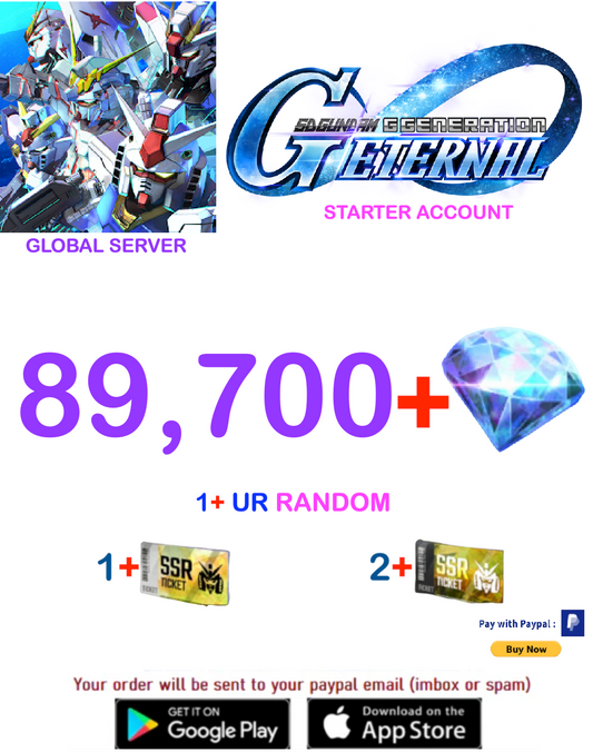 [Global Server/INSTANT DELIVERY]  Gundam G Generation ETERNAL Fresh Starter Account