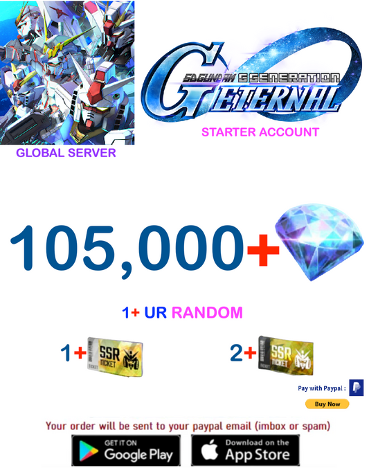 [Global Server/INSTANT DELIVERY]  Gundam G Generation ETERNAL Fresh Starter Account