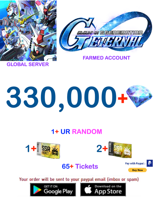 [GLOBAL SERVER/INSTANT DELIVERY]  Gundam G Generation ETERNAL Farmed  Account