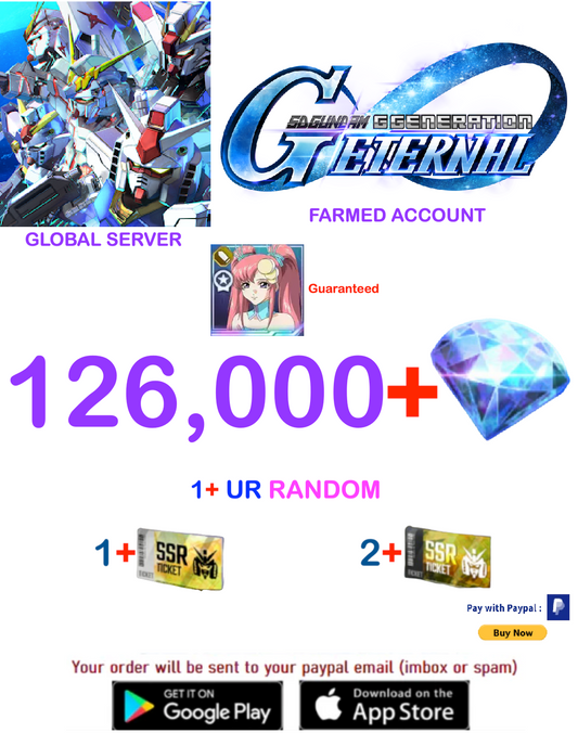 [GLOBAL SERVER/INSTANT DELIVERY]  Gundam G Generation ETERNAL Farmed  Account